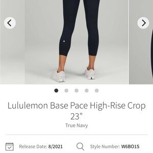 lululemon athletica Base Pace cropped